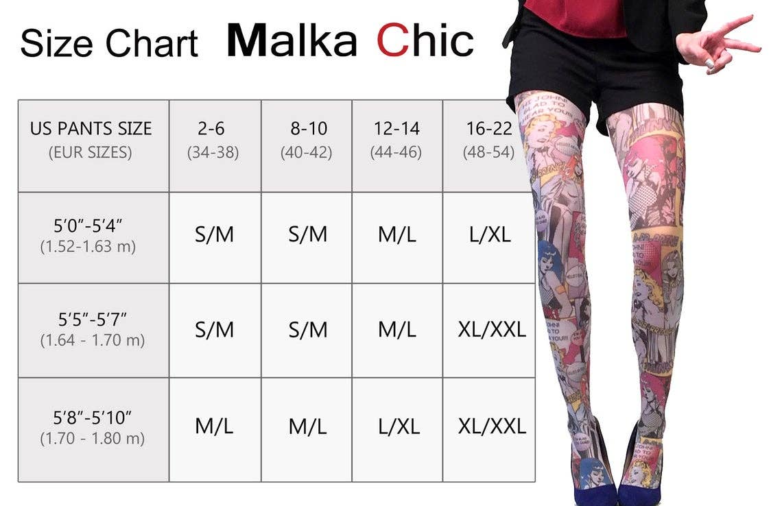 Wild Patterned Tights For Women Malka Chic