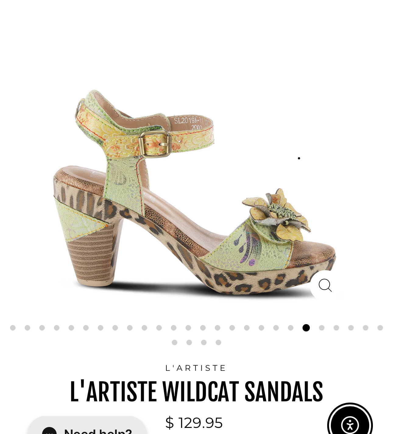 L'ARTISTE WILDCAT SANDALS/LIME