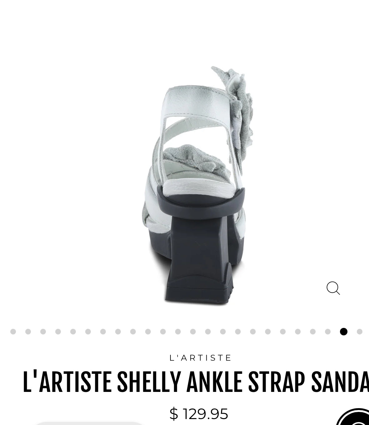 L'ARTISTE SHELLY ANKLE STRAP SANDAL/ LIGHT GRAY