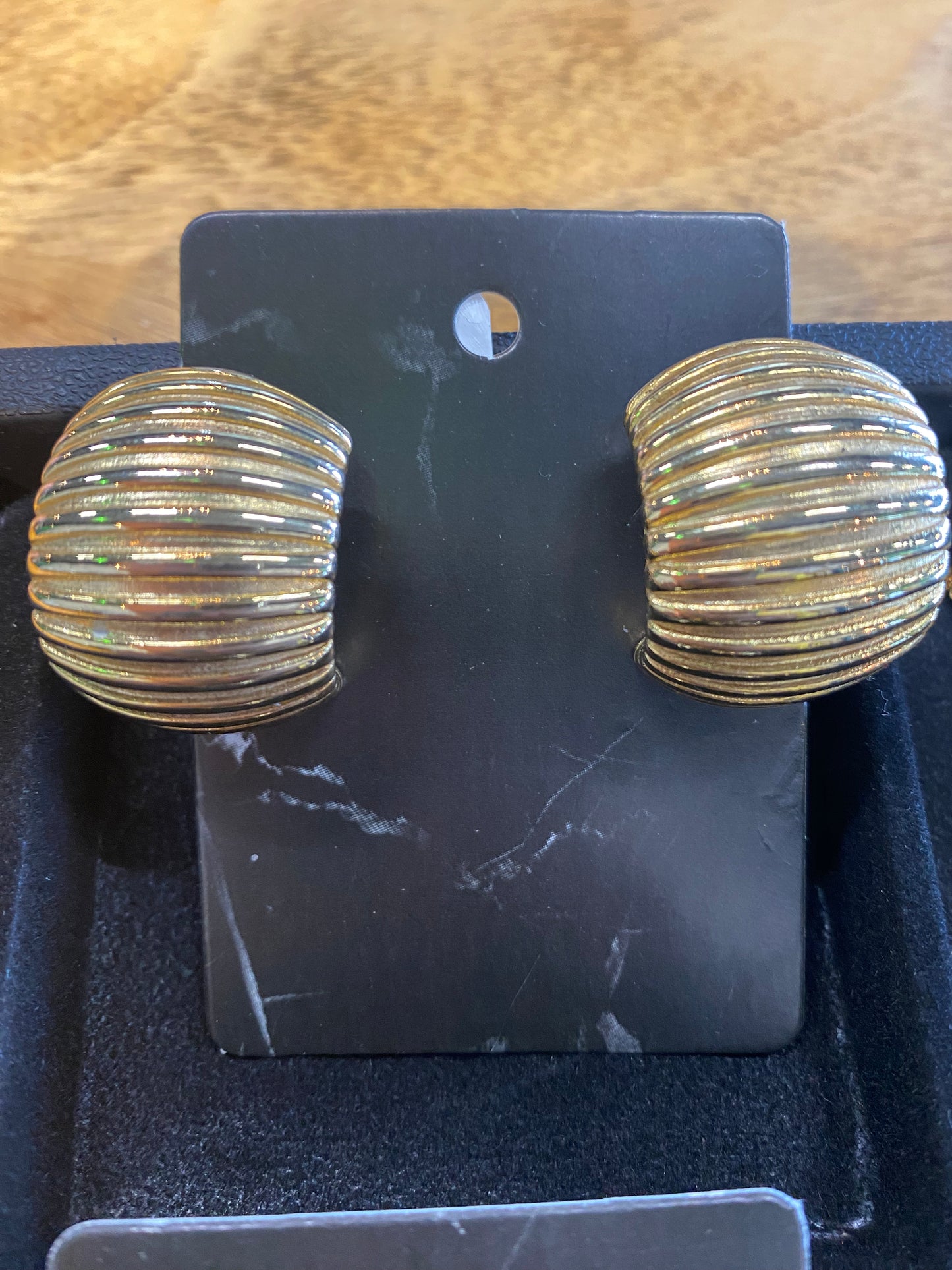 Vintage Givenchy Gold Plated Clip on Earrings