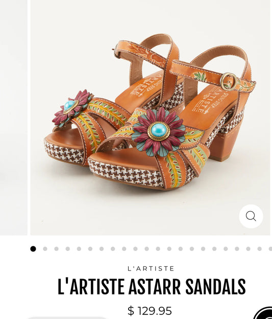 L'ARTISTE ASTARR SANDALS/CAMEL