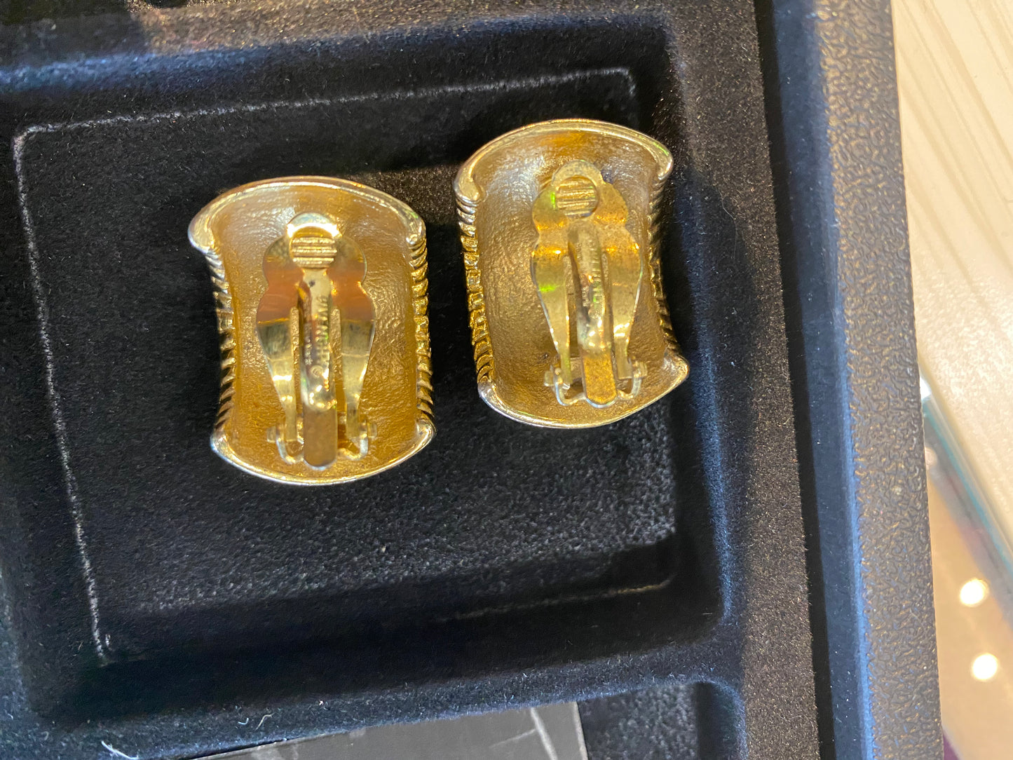 Vintage Givenchy Gold Plated Clip on Earrings