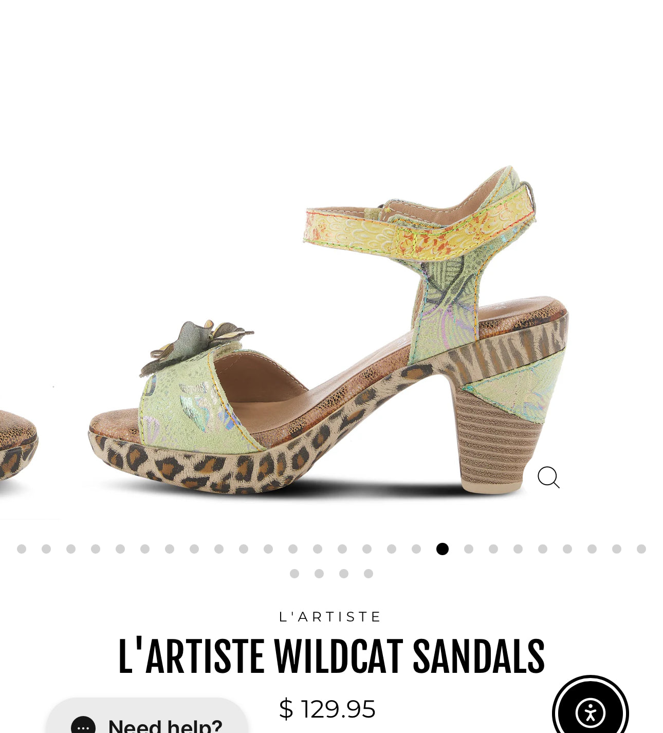 L'ARTISTE WILDCAT SANDALS/LIME