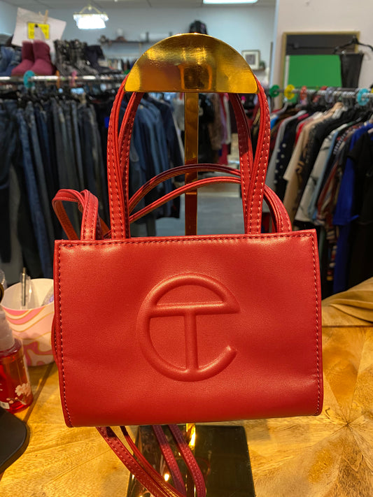 Red Small Telfar Shopping Bag